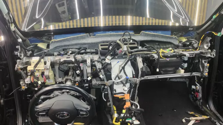 Шумоизоляция торпедо Hyundai Palisade-6